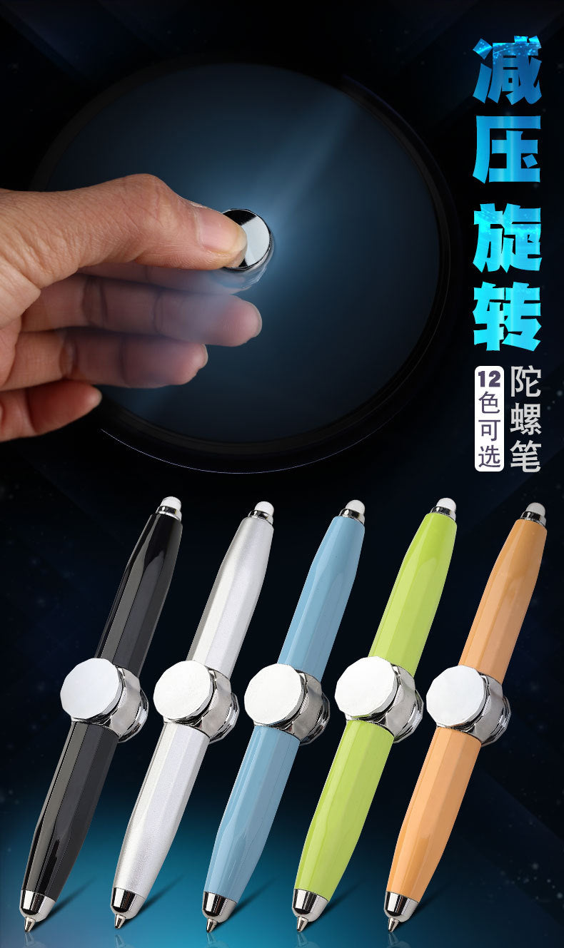 Multifunctional Fidget Spinner Pen with LED Light