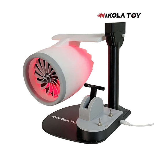 Upgraded jet fan with RGB LED lights and stylish design, perfect for summer desks and gamer setups.