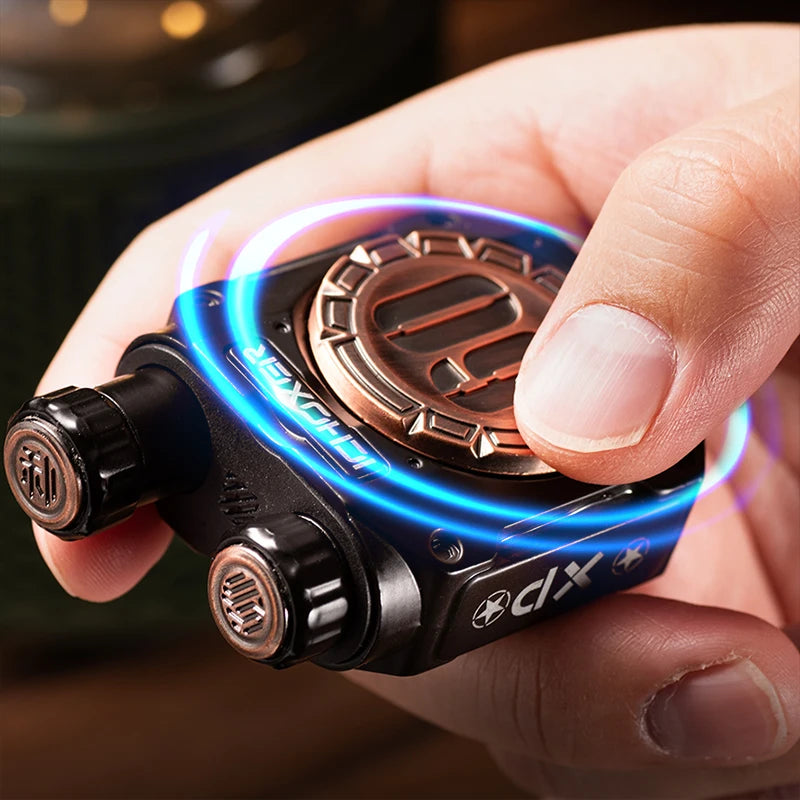 Yuwu edc-twin linkage push card fingertip gyroscope snap coin metal handle decompression adult edc toys