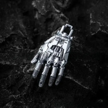 5cm collectible bionic robot hand with movable joints, perfect for display or as a pendant charm.
