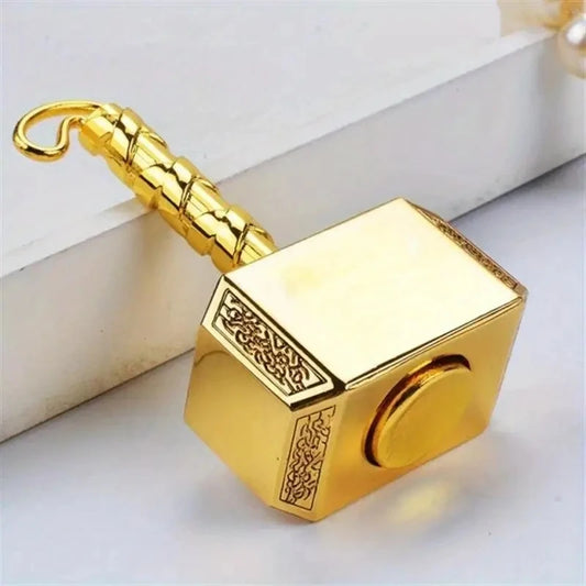 Thor Hammer Fidget Spinner Keychain – Metal Stress Relief Toy & Gift