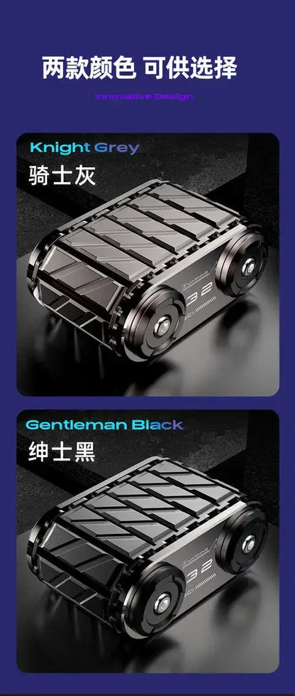 Metal fidget spinner options: Knight Grey and Gentleman Black, designed for stress relief and adult use.