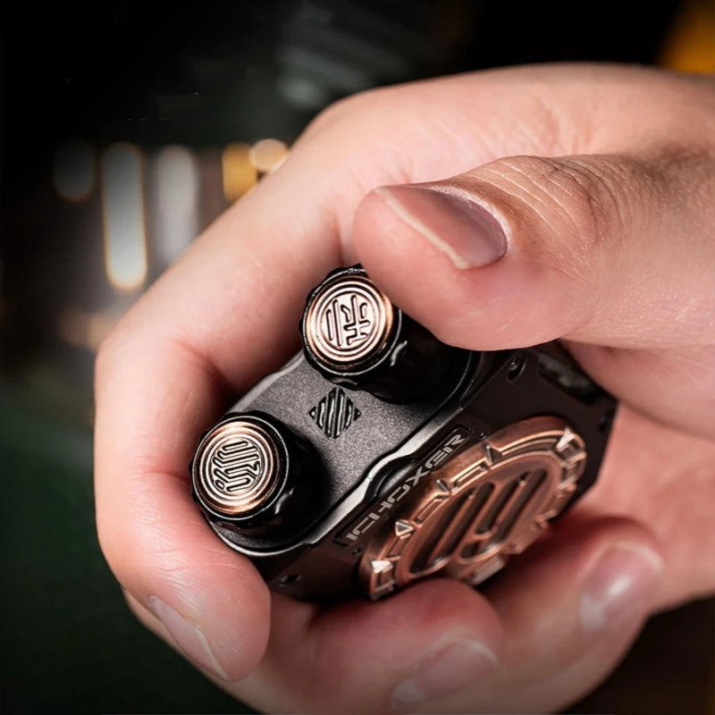 Yuwu edc-twin linkage push card fingertip gyroscope snap coin metal handle decompression adult edc toys
