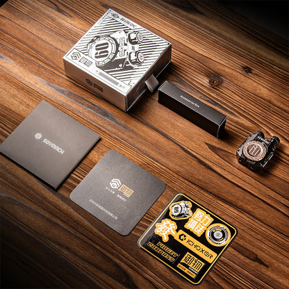 Yuwu edc-twin linkage push card fingertip gyroscope snap coin metal handle decompression adult edc toys